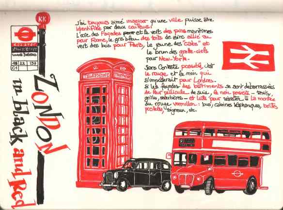 Angleterre - London Noir et Rouge